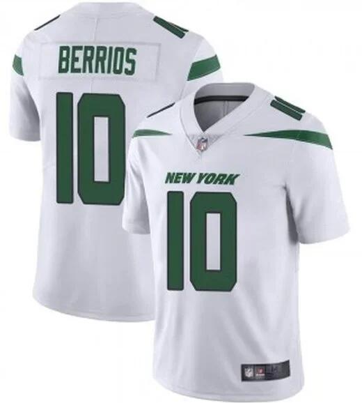 Men's New York Jets #10 Braxton Berrios 2021 White Vapor Untouchable Limited Stitched Jersey